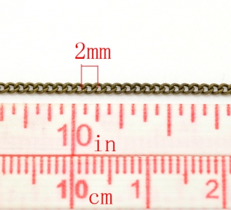 Цепочка бронзовая 1,8х1,3мм, цена за 10см.