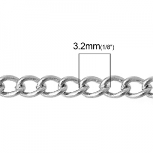Цепочка металлическая 3.2х2.3мм, цена за 10см.
