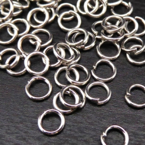 Колечки серебристые 5мм, 20шт.
