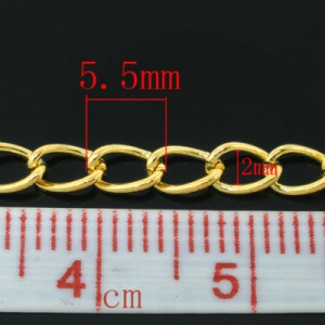 Цепочка позолоченная 5.5х3.5мм, цена за 10см