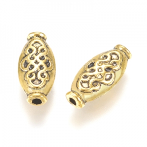 Бусина позолоченная 15x7мм, цена за 1шт.