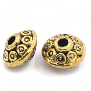 Бусина позолоченная 6*4мм, цена за 1шт.