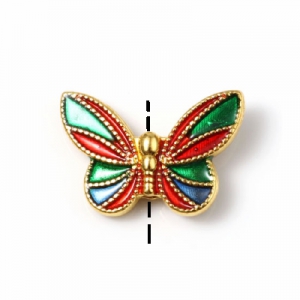 Бусина металлическая с эмалью 20х14мм, цена за 1шт.