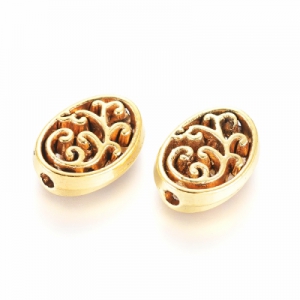 Бусина позолоченная ажурная 12х9мм, цена за 1шт.