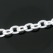 Цепочка посеребренная 3.5х2.5мм, цена за 10см.